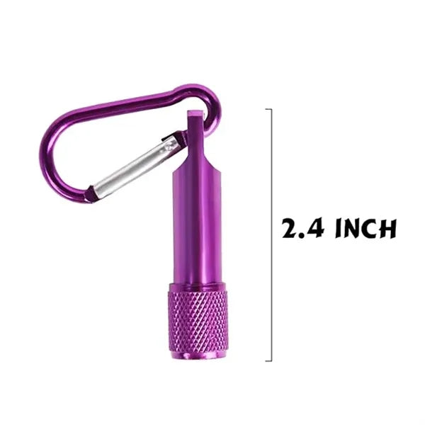 Mini LED Flashlight Keychains Portable Keyring W/ Carabiner