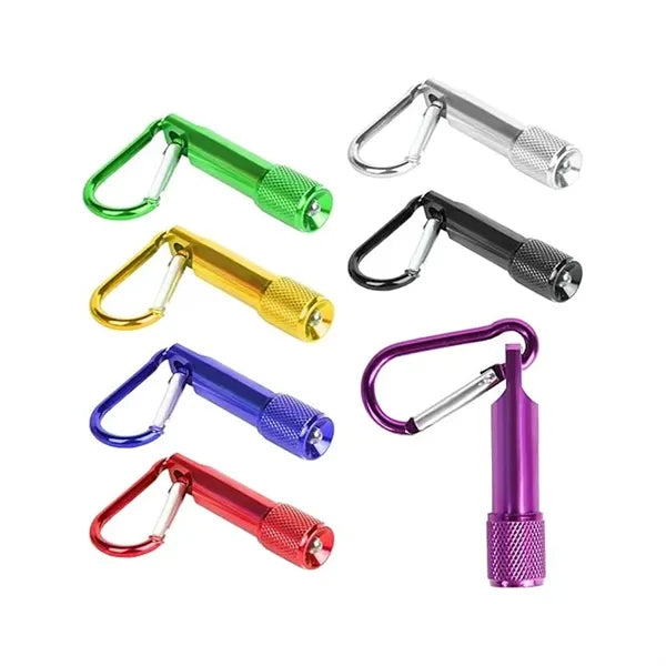 Mini LED Flashlight Keychains Portable Keyring W/ Carabiner