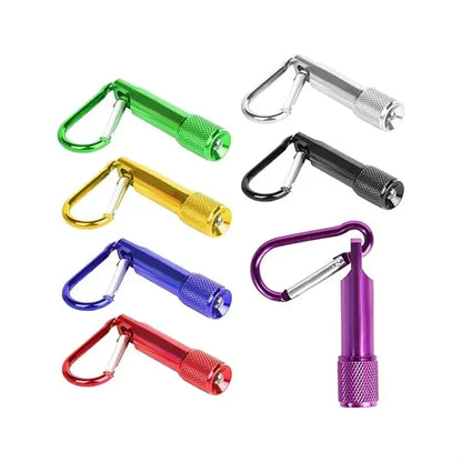 Mini LED Flashlight Keychains Portable Keyring W/ Carabiner