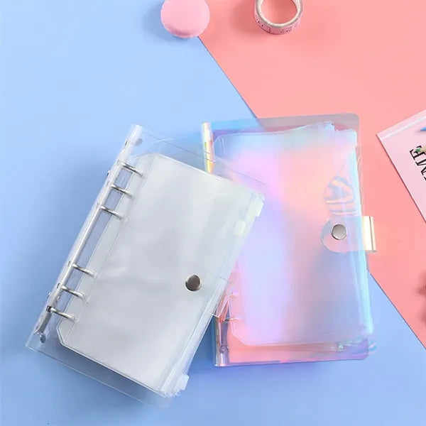A6 Loose Leaf Refillable 6 Ring Binder with Buckle Closure