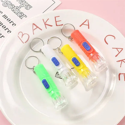 Portable Mini LED Flashlight Keychains Toys for Kids Party