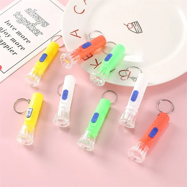 Portable Mini LED Flashlight Keychains Toys for Kids Party