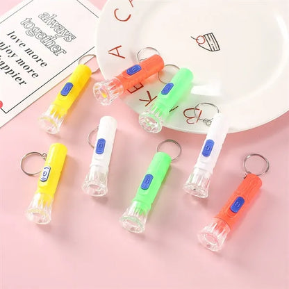 Portable Mini LED Flashlight Keychains Toys for Kids Party