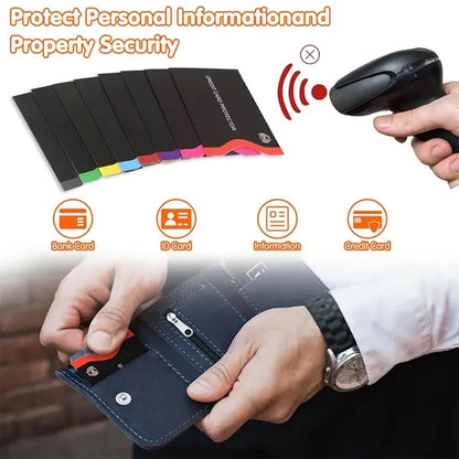 Premium slim profile design RFID credit card blocking sleeve