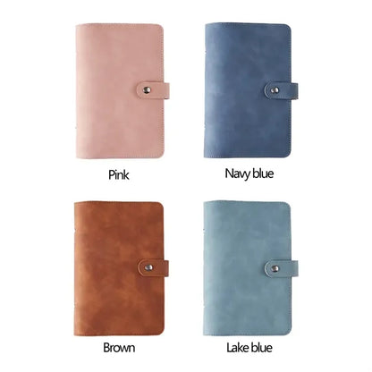 A6 PU Leather Loose-Leaf Notebook With Sticky Notes