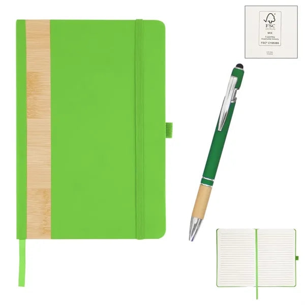 Bamboo Journal With Pen Set