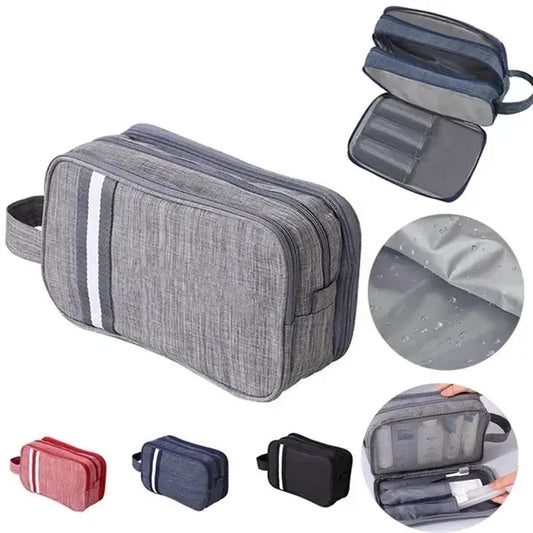 Travel Toiletry Bag Dopp Kit Layered Organizer W/ Handle