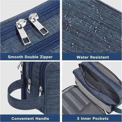 Travel Toiletry Bag Dopp Kit Layered Organizer W/ Handle