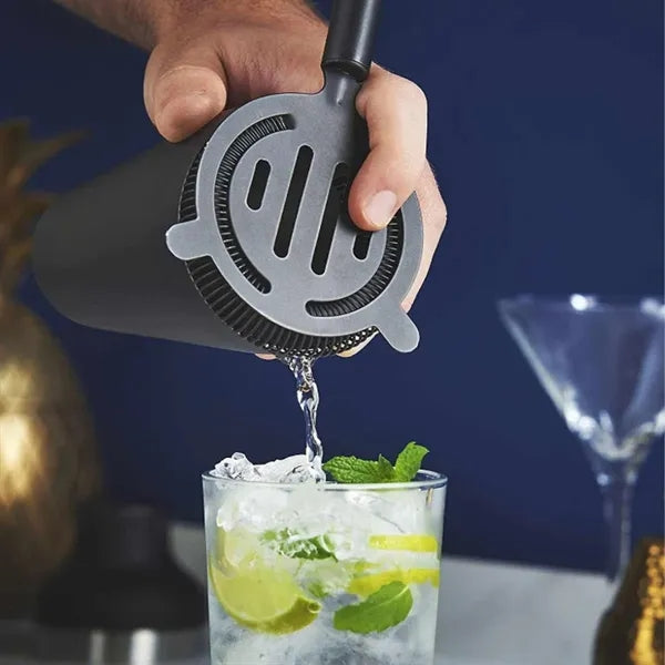 8 in 1 Matte Black Professional Cocktail Shaker Set
