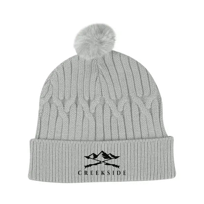 Courtney Cable Knit rPET Pom Beanie