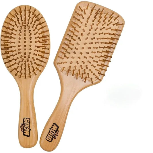Natural Bamboo Paddle Detangling Hairbrush