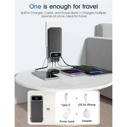 12000mAh Charger Power Bank with AC Wall Plug