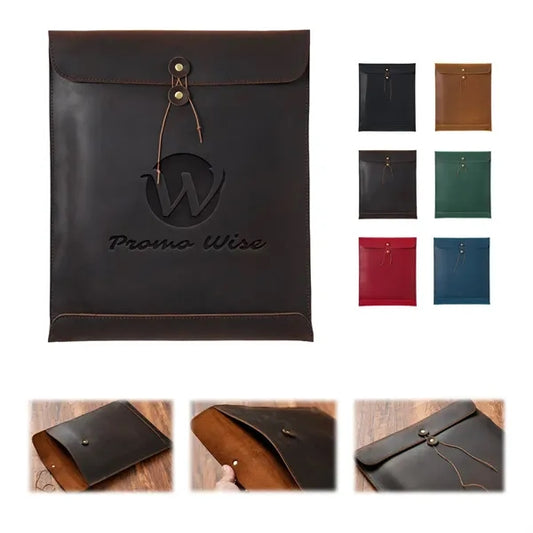 Genuine Leather Envelope Folders Holder Organizer Portfolio