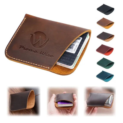 Genuine Leather Waterproof Durable Pocket Wallet Card Holder