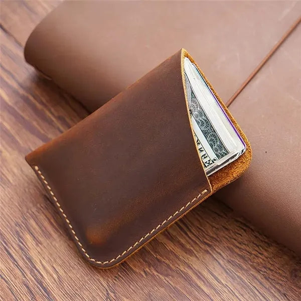 Genuine Leather Waterproof Durable Pocket Wallet Card Holder