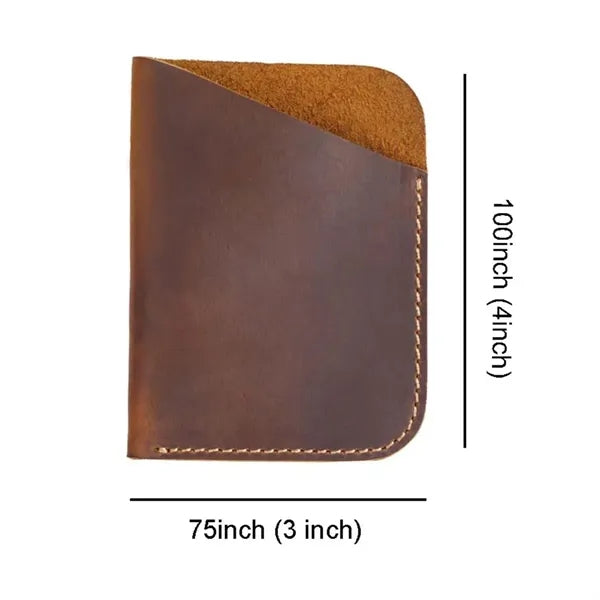 Genuine Leather Waterproof Durable Pocket Wallet Card Holder