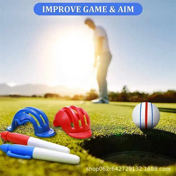 Golf Ball Marker Line Drawing Pens with Keychain
