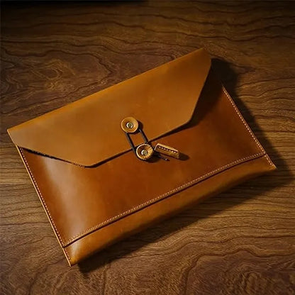 Inner Card Slot Slim Full Grain Leather Computer Briefcase