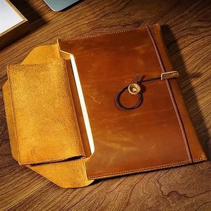 Inner Card Slot Slim Full Grain Leather Computer Briefcase
