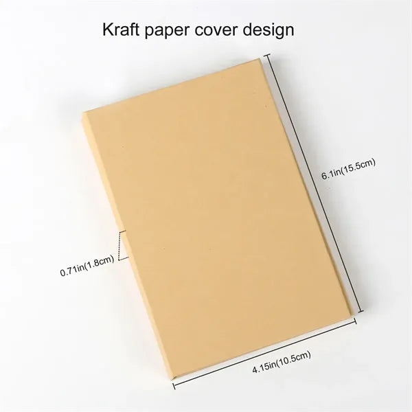 Multifunctional Kraft Paper Sticky Notepad Memo With Ruler