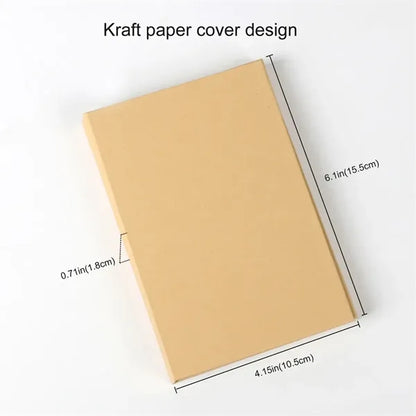 Multifunctional Kraft Paper Sticky Notepad Memo With Ruler