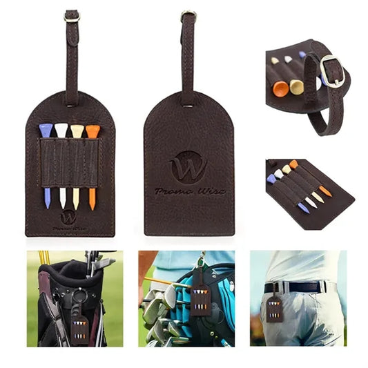 Cowhide Portable Durable Golf Ball Support Stand 4 Slots