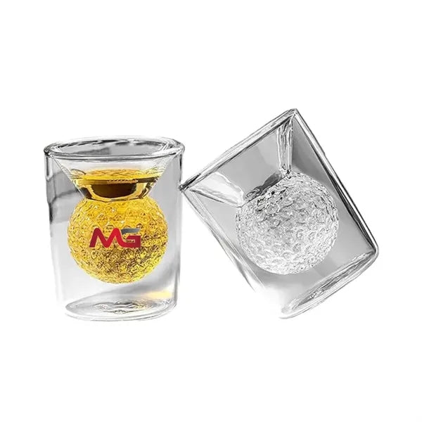 Double Walled 3D Golf Whiskey Glass