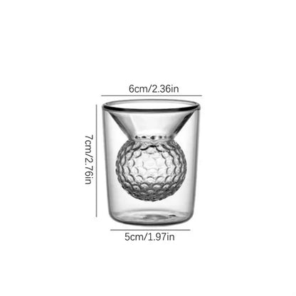 Double Walled 3D Golf Whiskey Glass