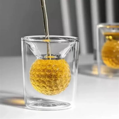 Double Walled 3D Golf Whiskey Glass