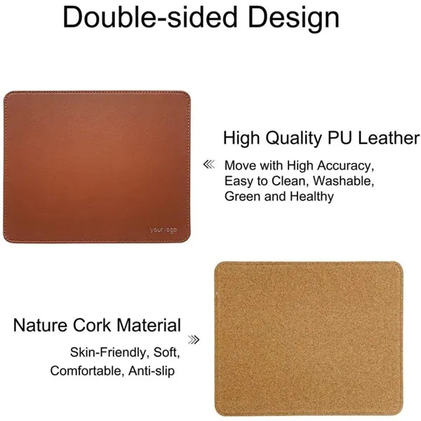 Stitched PU Leather Mouse Pad