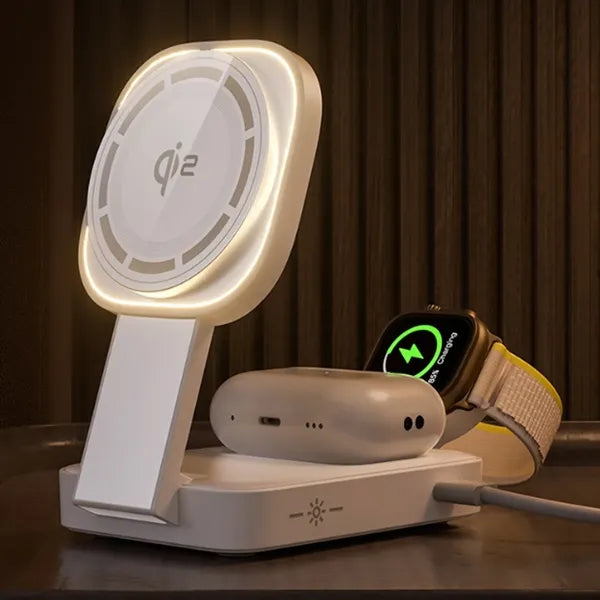 Magnetic Three-In-One Wireless Charger