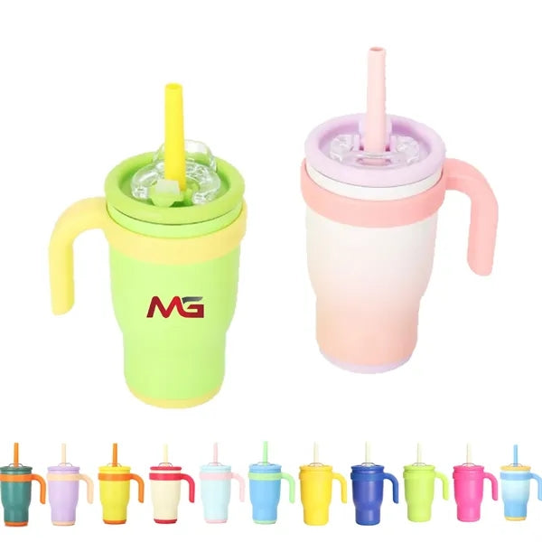 14Oz Kids Tumbler With Handle And Straw Lid