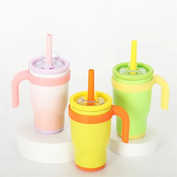 14Oz Kids Tumbler With Handle And Straw Lid
