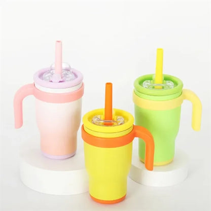 14Oz Kids Tumbler With Handle And Straw Lid