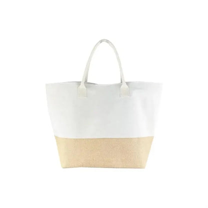 Jute Canvas Tote Bag