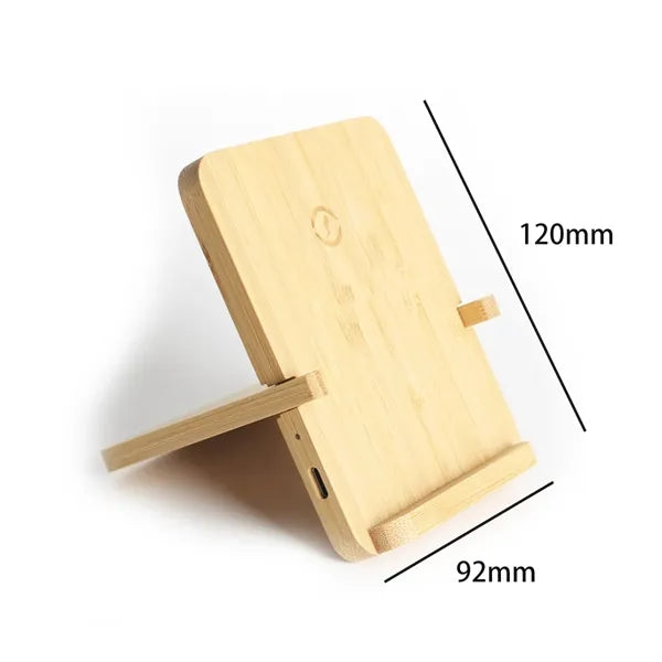 Bamboo Wireless Phone Charger & Desk Stand