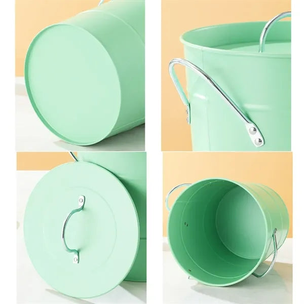 6L Metal Ice Bucket with Scoop & Lid