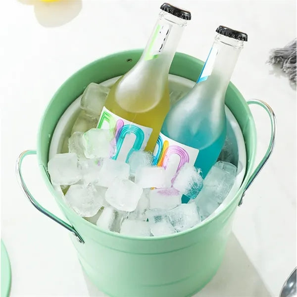 6L Metal Ice Bucket with Scoop & Lid