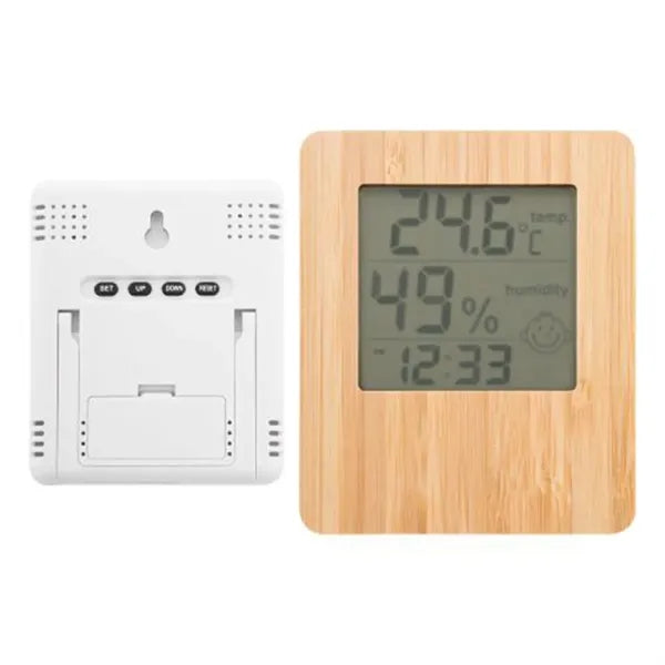 Eco Bamboo Weather Clock