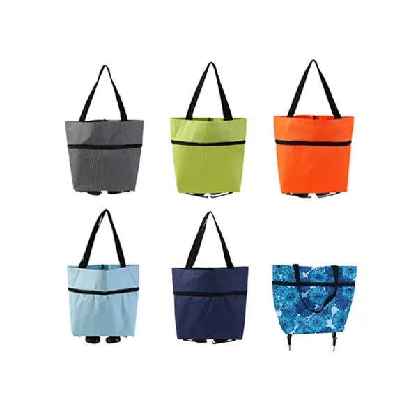 Collapsible Trolley Folding Shopping Bag with Wheels