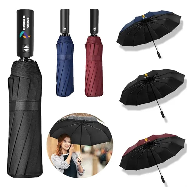Portable Three-Fold Automatic Open and Close Umbrella