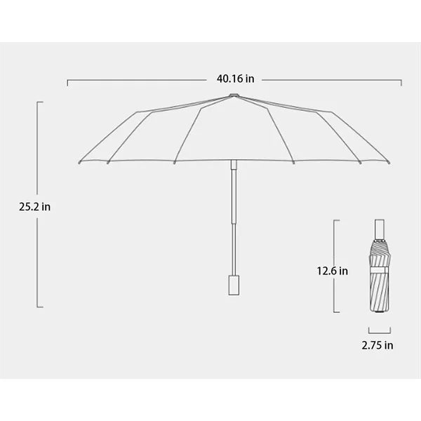 Portable Three-Fold Automatic Open and Close Umbrella