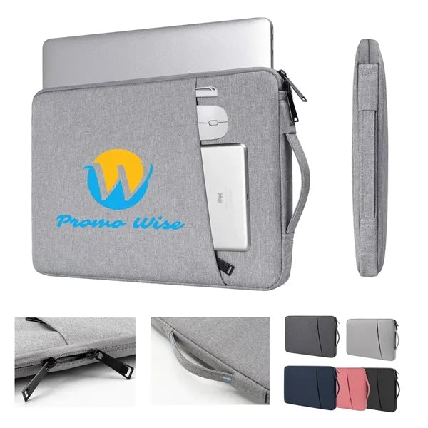 Zippered Shockproof Waterproof Dual-Layer Laptop Pouch Bag