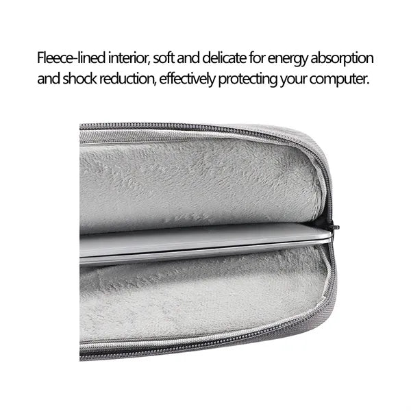 Zippered Shockproof Waterproof Dual-Layer Laptop Pouch Bag