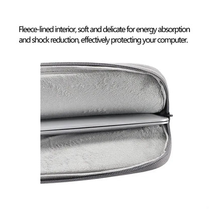 Zippered Shockproof Waterproof Dual-Layer Laptop Pouch Bag