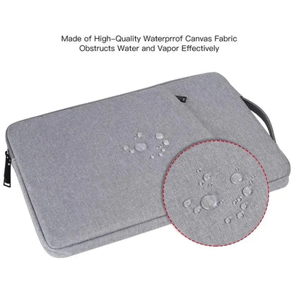 Zippered Shockproof Waterproof Dual-Layer Laptop Pouch Bag