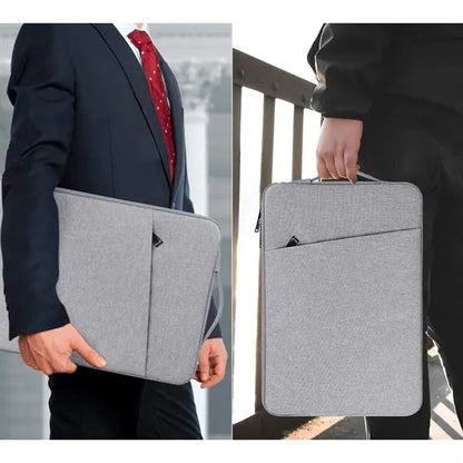 Zippered Shockproof Waterproof Dual-Layer Laptop Pouch Bag