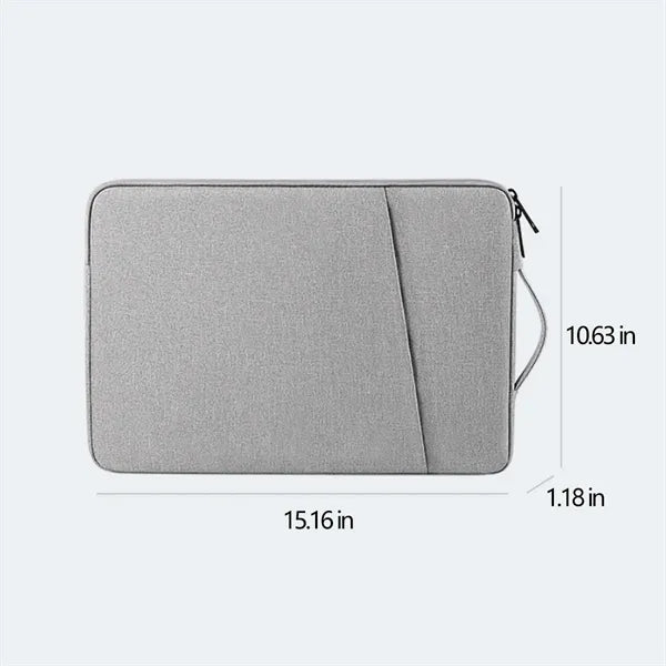 Zippered Shockproof Waterproof Dual-Layer Laptop Pouch Bag