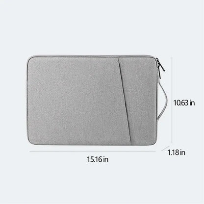 Zippered Shockproof Waterproof Dual-Layer Laptop Pouch Bag