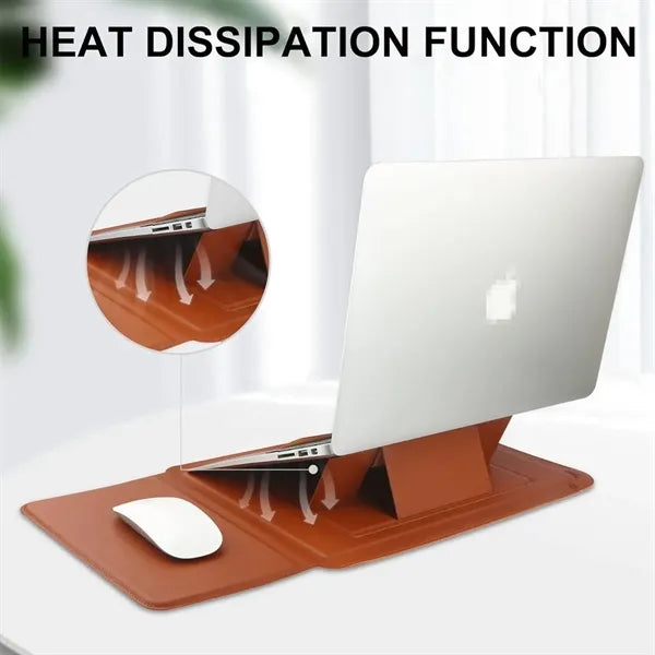 All-in-1 Folding Laptop Sleeve Mouse Pad Cooling Stand